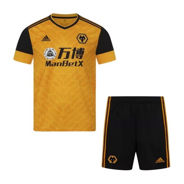 Camiseta Wolves 1ª Niño 2020-2021 Amarillo